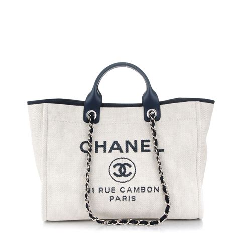 fake chanel canvas tote|chanel canvas large deauville tote.